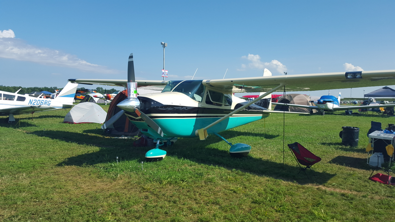 A beautiful Cessna 182 - old school square tail. Hopefully right side up.